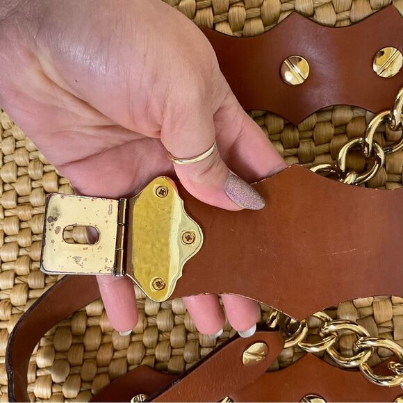 Michael Kors Vintage Women’s Santorini Straw Raffia Leather Tote Shoulder Bag - Picture 9 of 16